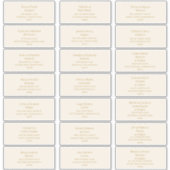 Eenvoudige Elegant Gold en Ivory Guest-Adresetiket Sticker (Voorkant)