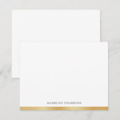 Eenvoudige Elegant Gold Foil Border Classic Typogr Notitiekaartje (Voorkant / Achterkant)