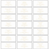 Eenvoudige Elegant Gold Font Weddenschap Adresetik Sticker (Voorkant)