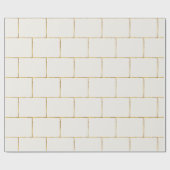 Eenvoudige Elegant Gold Geometric Brick-cadeau Cadeaupapier (Vlak)