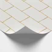Eenvoudige Elegant Gold Geometric Brick-cadeau Cadeaupapier (Hoek)