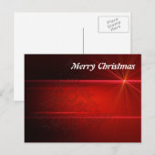 Eenvoudige Elegant Gold Glitter Red Merry kerst Feestdagenkaart (Voorkant / Achterkant)