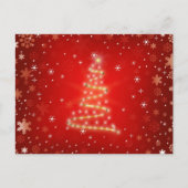 Eenvoudige Elegant Gold Glitter Red Merry kerst Feestdagenkaart (Voorkant)