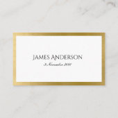 EENVOUDIGE ELEGANT GOLD GRAY TYPOGRAPHY 70 BIRTHDA VISITEKAARTJE (Achterkant)