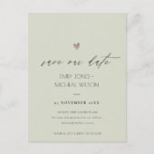 EENVOUDIGE ELEGANT GOLD GRAY TYPOGRAPHY BEWAREN DE AANKONDIGINGSKAART (Voorkant)