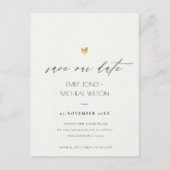EENVOUDIGE ELEGANT GOLD GRAY TYPOGRAPHY BEWAREN DE AANKONDIGINGSKAART (Voorkant)