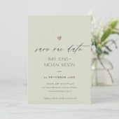 EENVOUDIGE ELEGANT GOLD GRAY TYPOGRAPHY BEWAREN DE SAVE THE DATE (Staand voorkant)