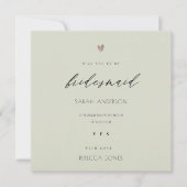 EENVOUDIGE ELEGANT GOLD GRAY TYPOGRAPHY BRIDESMAID KAART (Voorkant)