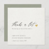 EENVOUDIGE ELEGANT GOLD GRAY TYPOGRAPHY DANK U BEDANKKAART (Voorkant / Achterkant)