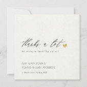 EENVOUDIGE ELEGANT GOLD GRAY TYPOGRAPHY DANK U BEDANKKAART (Voorkant)