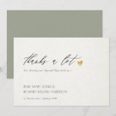 EENVOUDIGE ELEGANT GOLD GRAY TYPOGRAPHY DANK U BEDANKKAART (Voorkant / Achterkant)