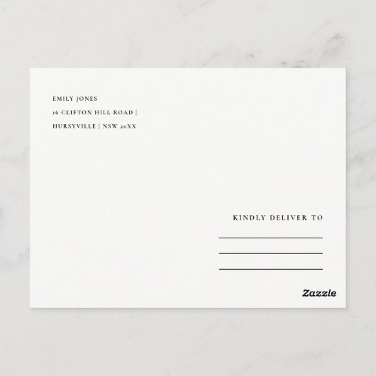 EENVOUDIGE ELEGANT GOLD GRAY TYPOGRAPHY DANK U BRIEFKAART (Achterkant)