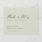 EENVOUDIGE ELEGANT GOLD GRAY TYPOGRAPHY DANK U BRIEFKAART (Voorkant)