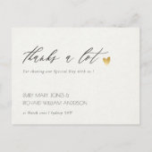 EENVOUDIGE ELEGANT GOLD GRAY TYPOGRAPHY DANK U BRIEFKAART (Voorkant)