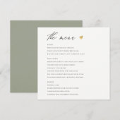 EENVOUDIGE ELEGANT GOLD GRAY TYPOGRAPHY-menukaart Menu (Voorkant / Achterkant)