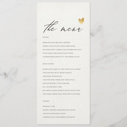 EENVOUDIGE ELEGANT GOLD GRAY TYPOGRAPHY-menukaart Menu (Voorkant)