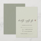EENVOUDIGE ELEGANT GOLD GRAY TYPOGRAPHY RSVP (Voorkant / Achterkant)