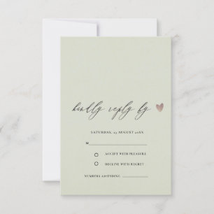 EENVOUDIGE ELEGANT GOLD GRAY TYPOGRAPHY RSVP