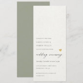 EENVOUDIGE ELEGANT GOLD GRAY TYPOGRAPHY-trouwkaart Kaart (Voorkant / Achterkant)