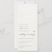EENVOUDIGE ELEGANT GOLD GRAY TYPOGRAPHY-trouwkaart Kaart (Voorkant)
