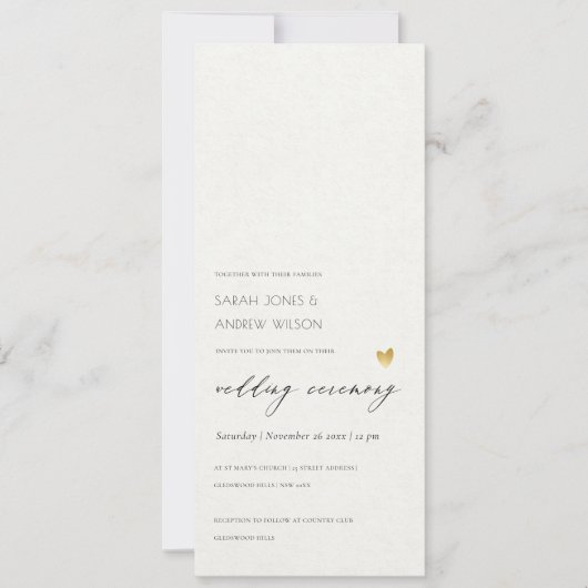 EENVOUDIGE ELEGANT GOLD GRAY TYPOGRAPHY-trouwkaart Kaart (Voorkant)