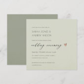 EENVOUDIGE ELEGANT GOLD GRAY TYPOGRAPHY WEDDING KAART (Voorkant / Achterkant)