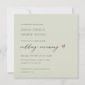 EENVOUDIGE ELEGANT GOLD GRAY TYPOGRAPHY WEDDING KAART (Voorkant)