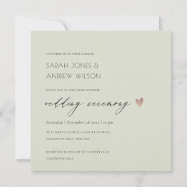 EENVOUDIGE ELEGANT GOLD GRAY TYPOGRAPHY WEDDING KAART