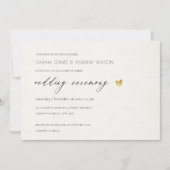 EENVOUDIGE ELEGANT GOLD GRAY TYPOGRAPHY WEDDING KAART (Voorkant)