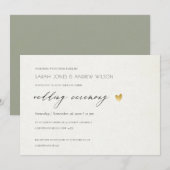 EENVOUDIGE ELEGANT GOLD GRAY TYPOGRAPHY WEDDING KAART (Voorkant / Achterkant)