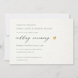 EENVOUDIGE ELEGANT GOLD GRAY TYPOGRAPHY WEDDING KAART