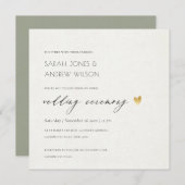 EENVOUDIGE ELEGANT GOLD GRAY TYPOGRAPHY WEDDING KAART (Voorkant / Achterkant)