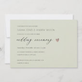EENVOUDIGE ELEGANT GOLD GRAY TYPOGRAPHY WEDDING KAART (Voorkant)