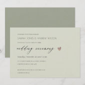 EENVOUDIGE ELEGANT GOLD GRAY TYPOGRAPHY WEDDING KAART (Voorkant / Achterkant)