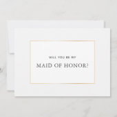 Eenvoudige Elegant Gold-kaart met het beste voorst Save The Date (Achterkant)