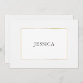 Eenvoudige Elegant Gold-kaart met het beste voorst Save The Date (Voorkant / Achterkant)