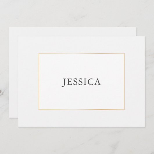 Eenvoudige Elegant Gold-kaart met het beste voorst Save The Date (Voorkant / Achterkant)