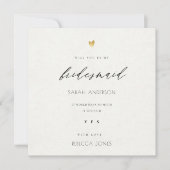 EENVOUDIGE ELEGANT GOLD KRAFT TYPOGRAPHY bridesmai Kaart (Voorkant)