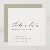 EENVOUDIGE ELEGANT GOLD KRAFT TYPOGRAPHY DANK U BEDANKKAART (Voorkant / Achterkant)