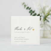 EENVOUDIGE ELEGANT GOLD KRAFT TYPOGRAPHY DANK U BEDANKKAART (Staand voorkant)