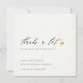 EENVOUDIGE ELEGANT GOLD KRAFT TYPOGRAPHY DANK U BEDANKKAART