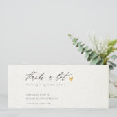 EENVOUDIGE ELEGANT GOLD KRAFT TYPOGRAPHY Dank u Kaart (Staand voorkant)