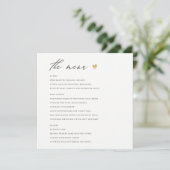 EENVOUDIGE ELEGANT GOLD KRAFT TYPOGRAPHY-menukaart Menu (Staand voorkant)