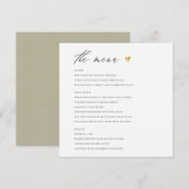 EENVOUDIGE ELEGANT GOLD KRAFT TYPOGRAPHY-menukaart Menu (Voorkant / Achterkant)