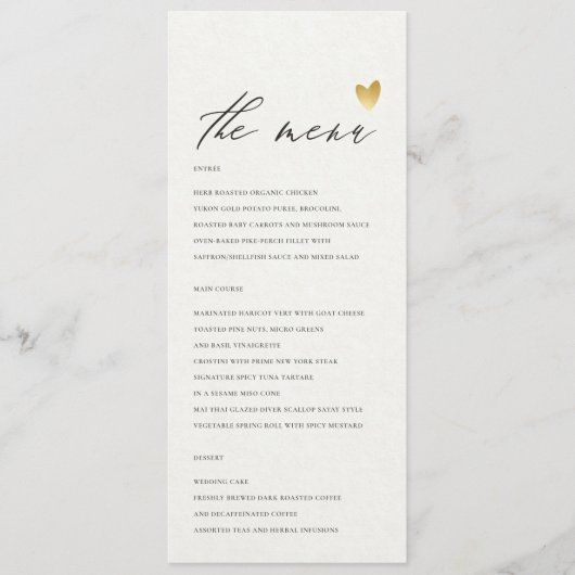 EENVOUDIGE ELEGANT GOLD KRAFT TYPOGRAPHY-menukaart Menu (Voorkant)