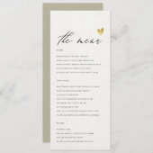 EENVOUDIGE ELEGANT GOLD KRAFT TYPOGRAPHY-menukaart Menu (Voorkant / Achterkant)
