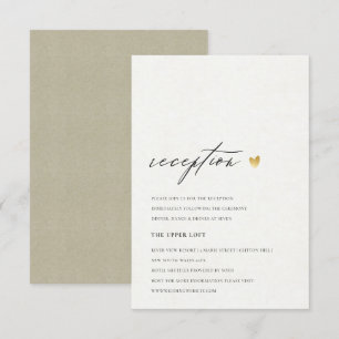 EENVOUDIGE ELEGANT GOLD KRAFT TYPOGRAPHY RECEPT KAART