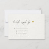 EENVOUDIGE ELEGANT GOLD KRAFT TYPOGRAPHY RSVP (Voorkant)