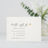 EENVOUDIGE ELEGANT GOLD KRAFT TYPOGRAPHY RSVP (Staand voorkant)