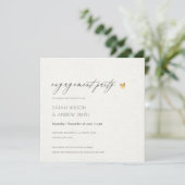 EENVOUDIGE ELEGANT GOLD KRAFT TYPOGRAPHY Verloving Kaart (Staand voorkant)